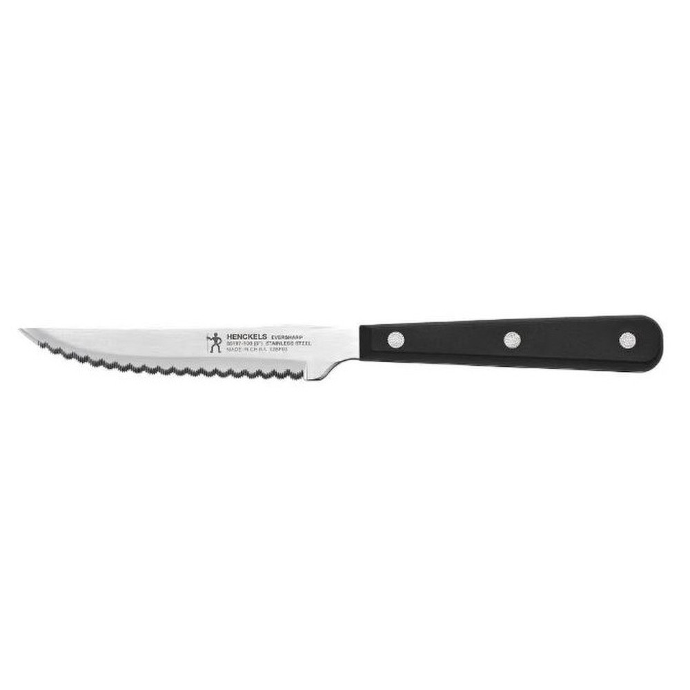 Henckels 8 Piece Serrated Steak Knife Set with Black Plastic Handle (1019434) New 2