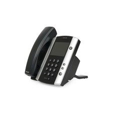 Polycom VVX 500 IP Phone (2200-44500-025) with 3.5-inch color touchscreen display, dual USB 2.0 ports, and Gigabit Ethernet