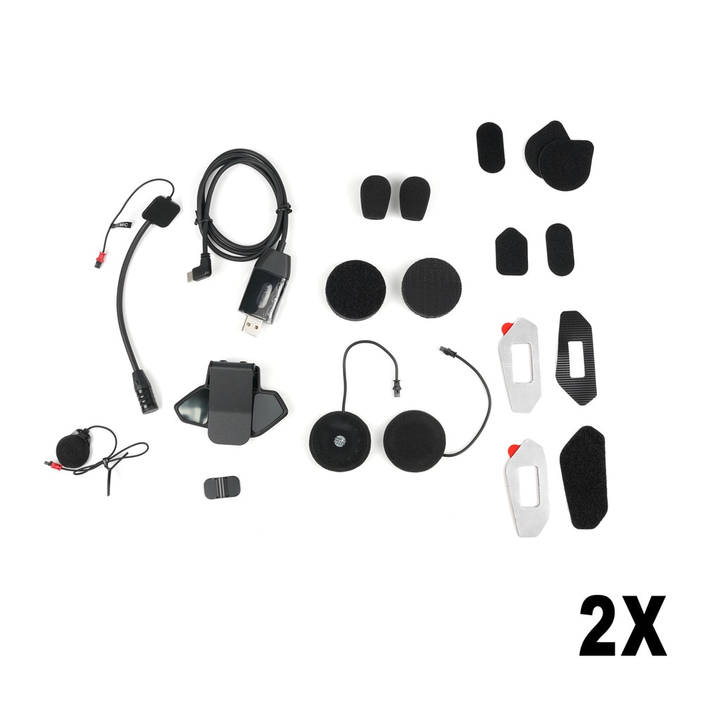 Sena | 50R-02D | 50R Low Profile Motorcycle Communication System with SOUND BY Harman Kardon Dual Pack New 5