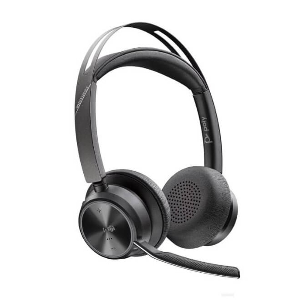 HP Poly Voyager Focus B825-M Microsoft Teams Certified Stereo Bluetooth Headset with USB-A Adapter No Charging Stand (7F0J2AA, 202652-104) New 1