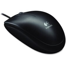 Logitech B100 USB Mouse | Wired Optical Mouse (Black) | New 1
