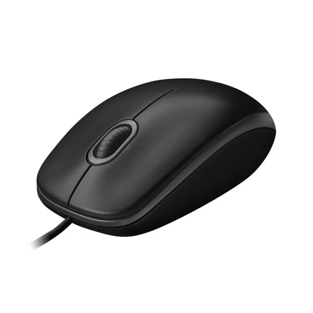 Logitech B100 USB Mouse | Wired Optical Mouse (Black) | New 3