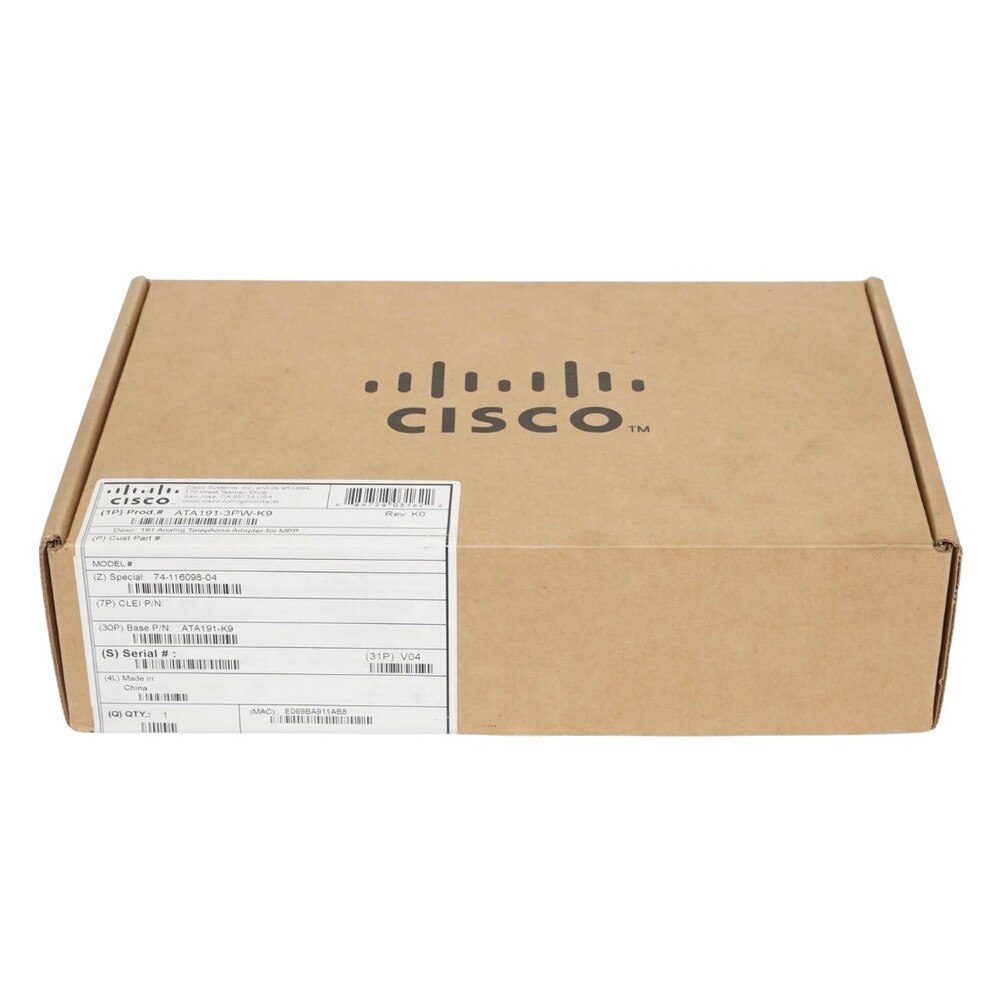 Cisco ATA191 Multiplatform Analog Telephone Adapter (ATA191-3PW-K9) New 7