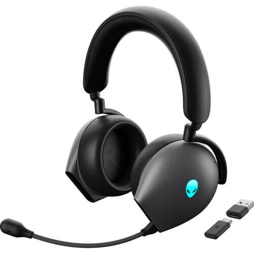 Alienware Tri-Mode Wireless Gaming Headset - Dark Side of the Moon (AW920H) New 6