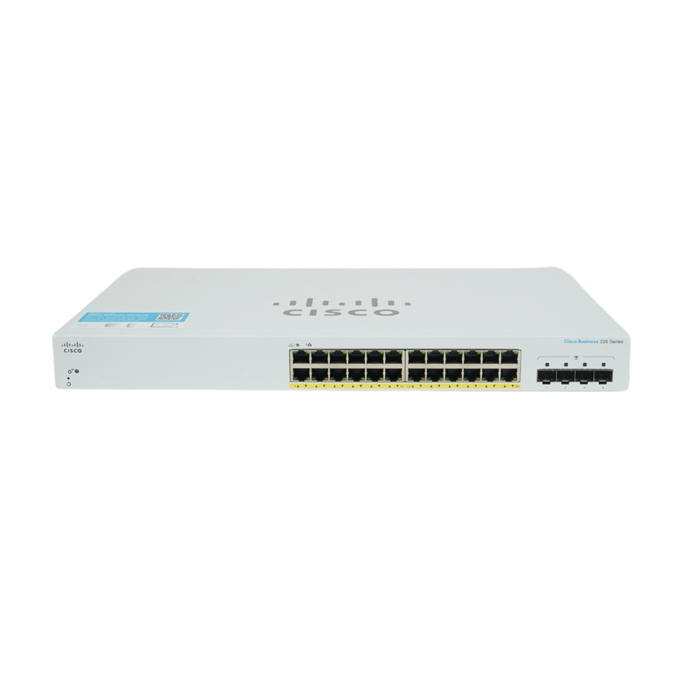 Cisco CBS220-24FP-4G-NA-RF 24-Port Gigabit PoE+ Managed Network Switch with SFP | Refresh 3