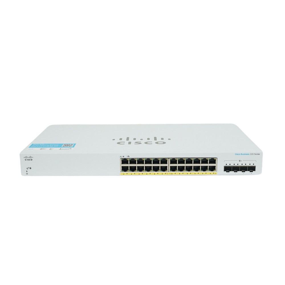 Cisco CBS220-24FP-4X 24-Port Gigabit PoE+ Managed Network Switch with SFP+ (NA) Refresh 3