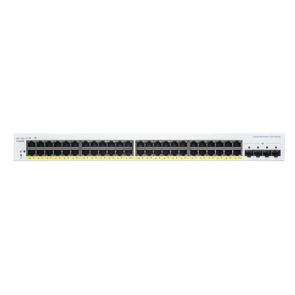 Cisco CBS220-48P-4G 48-Port 4 Gigabit PoE+ Managed Network Switch with SFP (CBS220-48P-4G-NA-RF) Refresh 2