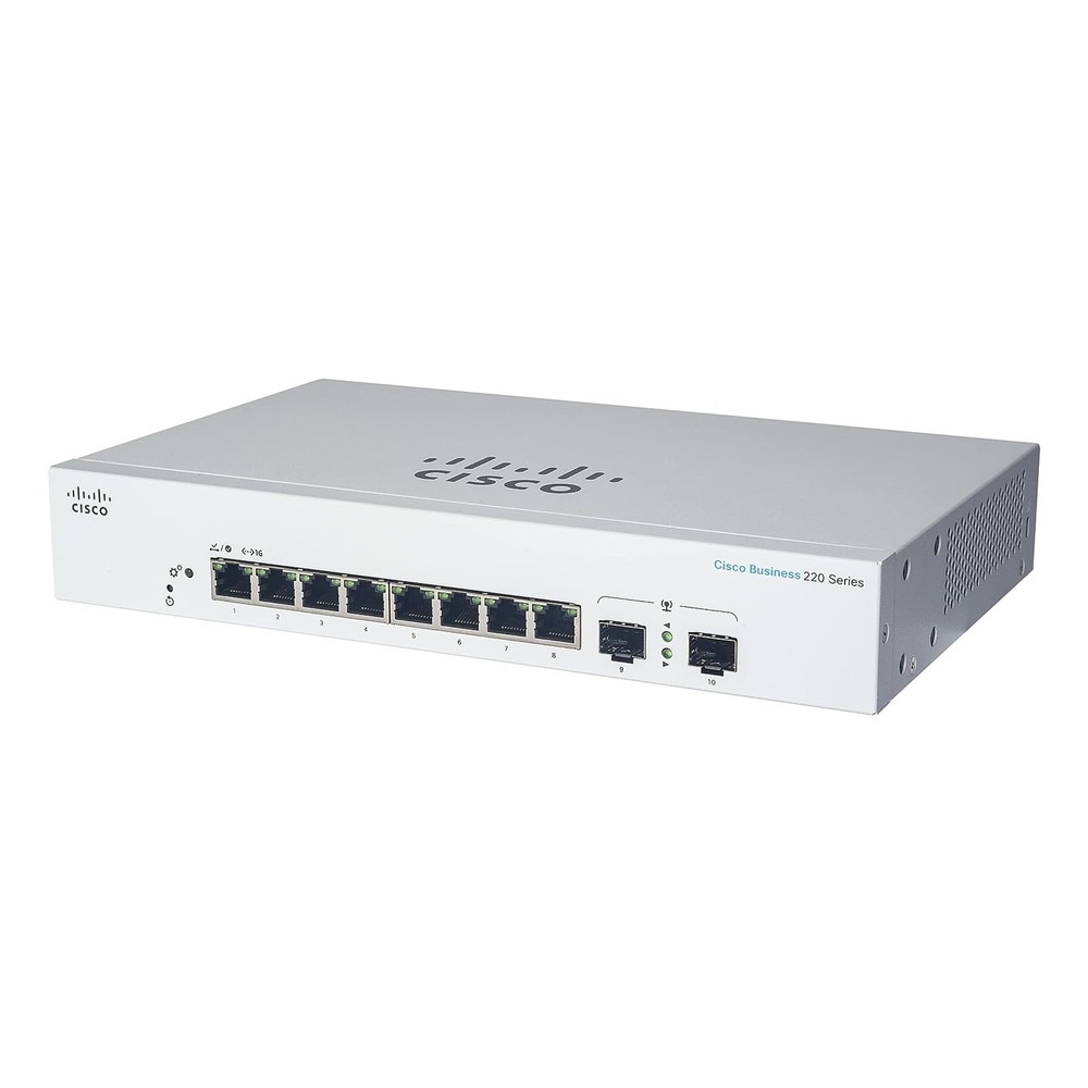 Cisco CBS220-8FP-E-2G-NA-RF 8-Port Gigabit PoE Managed Network Switch with SFP Refresh 1