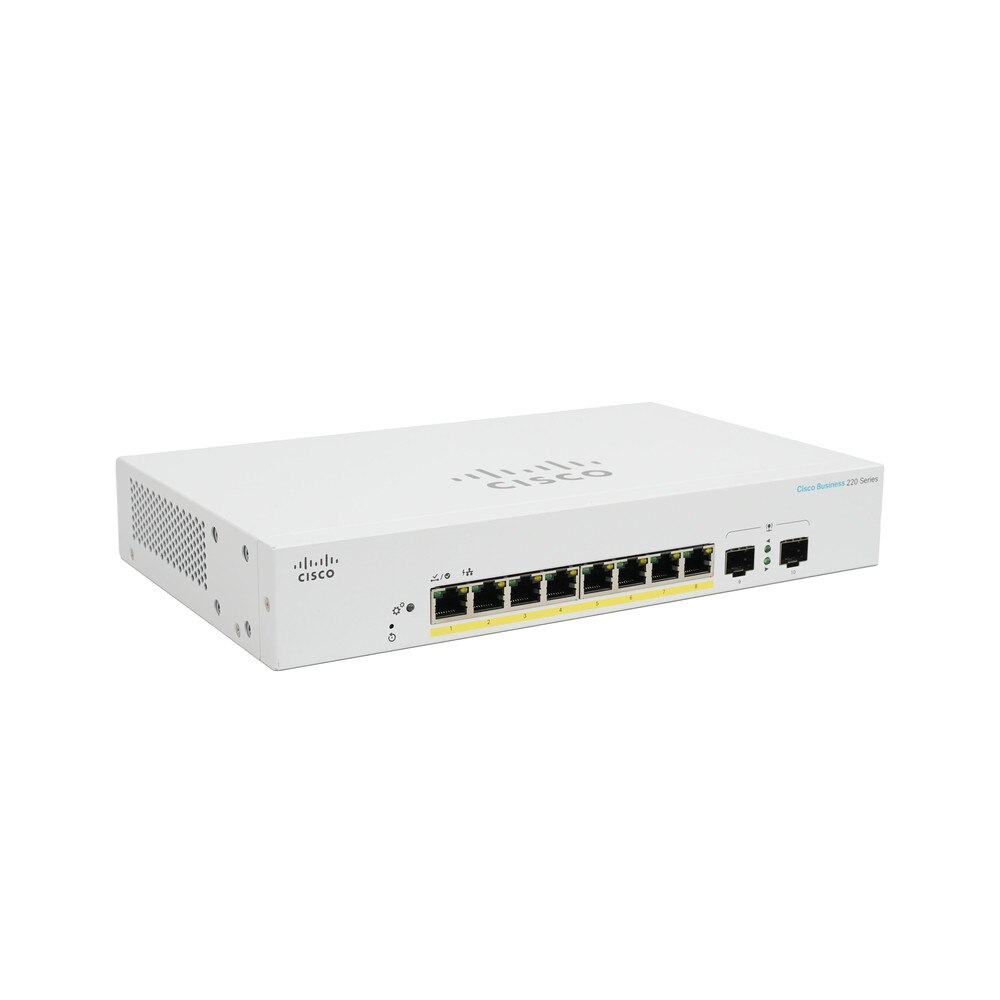 Cisco CBS220-8FP-E-2G-NA-RF 8-Port Gigabit PoE Managed Network Switch with SFP Refresh 3