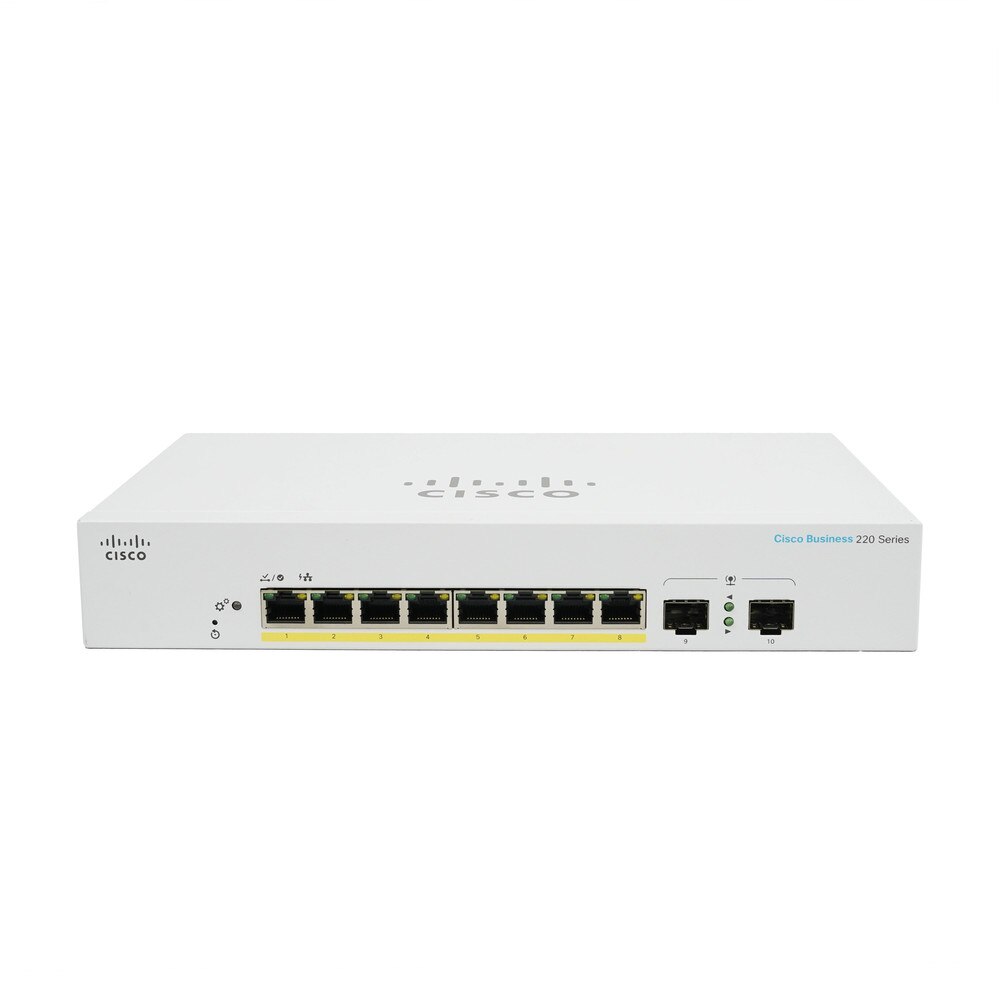Cisco CBS220-8FP-E-2G-NA-RF 8-Port Gigabit PoE Managed Network Switch with SFP Refresh 4