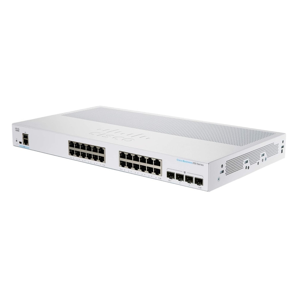 Cisco CBS250-24T-4G 24-Port 4 Gigabit Ethernet Smart Switch (NA) Refresh 1