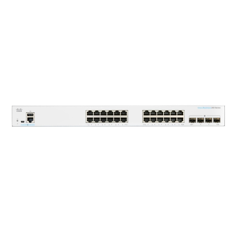 Cisco CBS250-24T-4G 24-Port 4 Gigabit Ethernet Smart Switch (NA) Refresh 2
