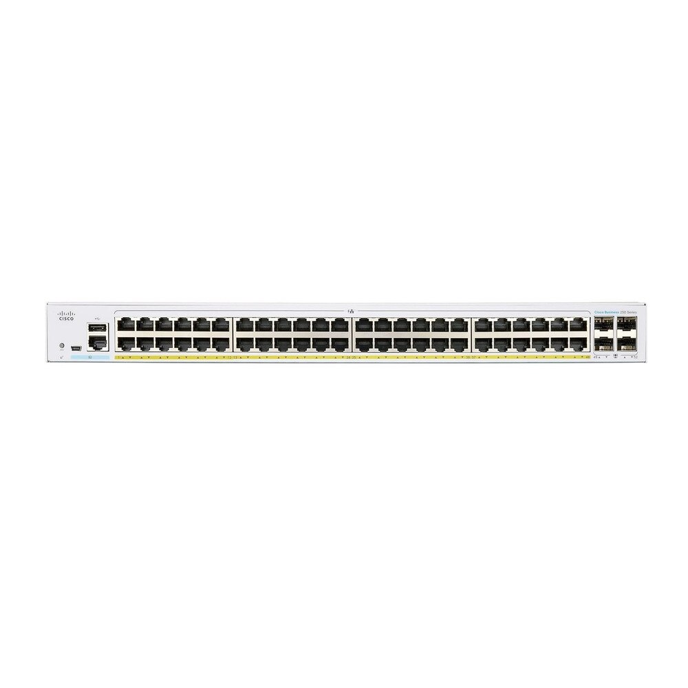 Cisco CBS250-48P-4G 48-Port Gigabit Ethernet PoE+ Smart Switch with SFP (NA) Refresh 2