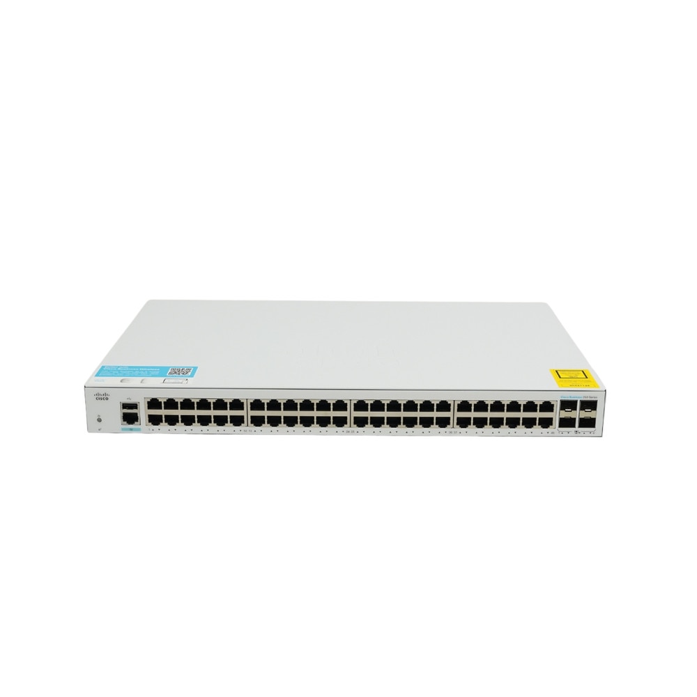 Cisco CBS250-48T-4X 48-Port Gigabit Ethernet Smart Switch with SFP (CBS250-48T-4X-NA-RF) | Refresh 3