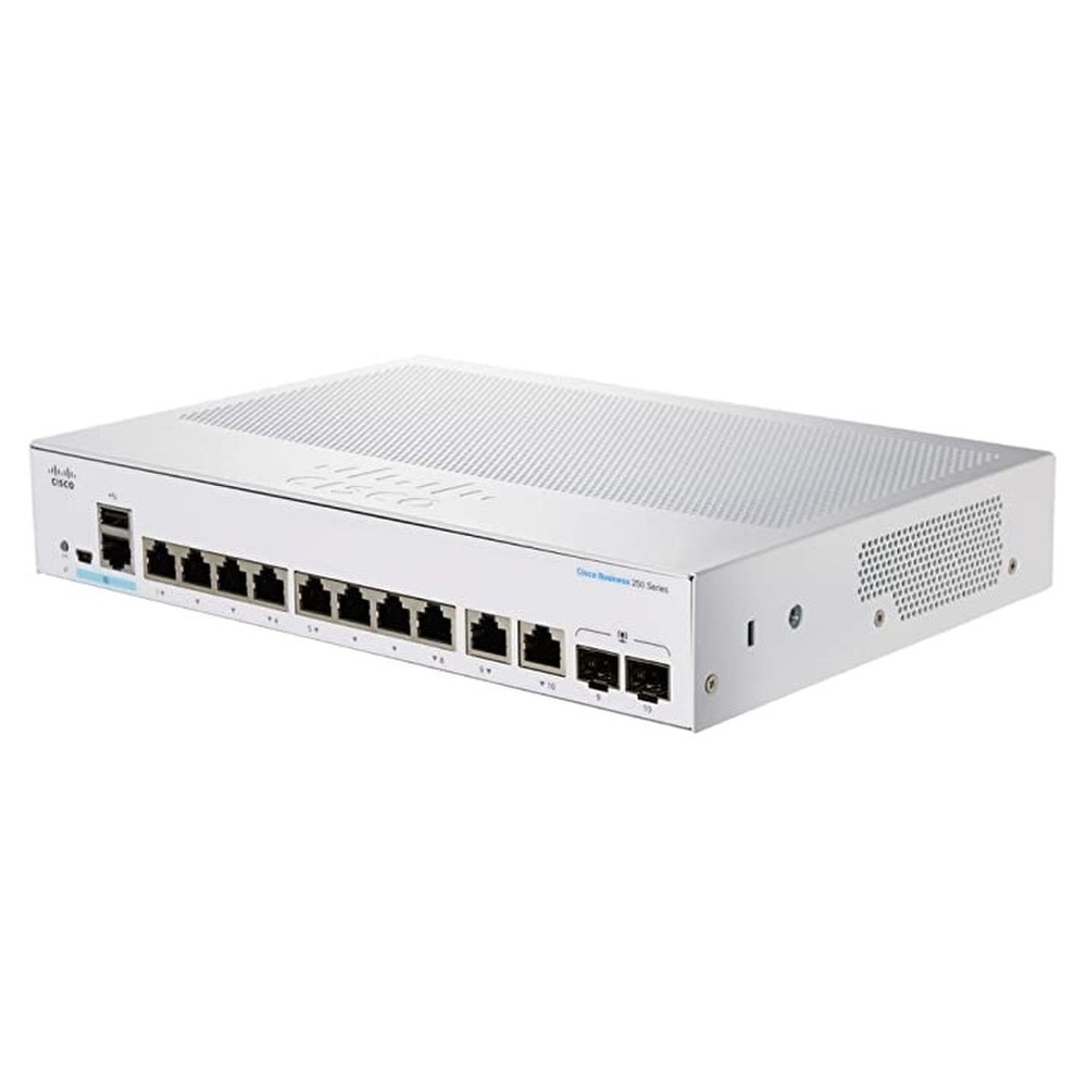 Cisco CBS250-8T-E-2G-NA-RF 8-Port Gigabit Ethernet Smart Switch Refresh 1