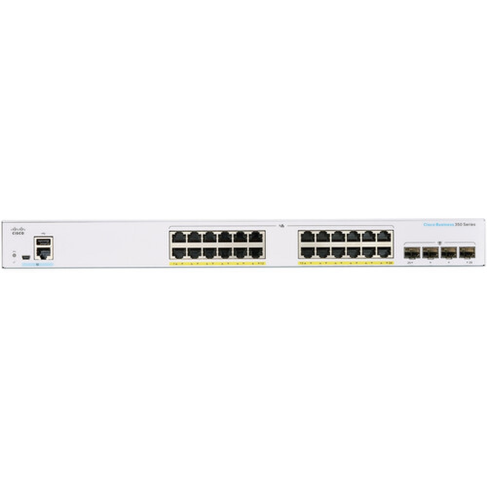 Cisco CBS350-24FP-4G 24-Port Gigabit PoE+ Managed Switch with SFP (CBS350-24FP-4G-NA-RF) Refresh 2