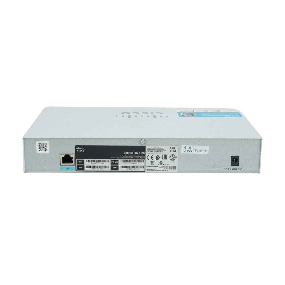 Cisco CBS350-8S-E-2G-NA-RF 8-Port SFP Gigabit Managed Network Switch | Refresh 2