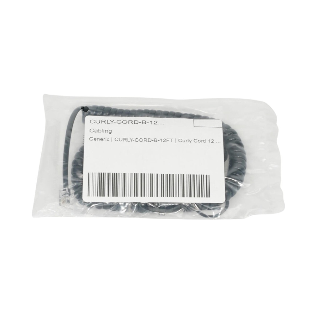 Generic Curly Cord 12 Foot Black (CURLY-CORD-B-12FT) New 2