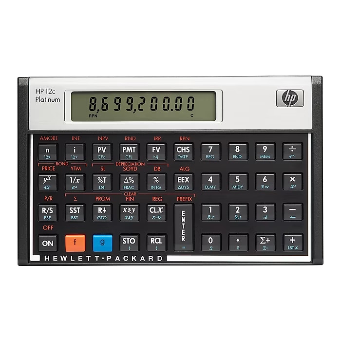 HP 12C Platinum 10-Digit Battery Powered Financial Calculator (F2231AA) New 1