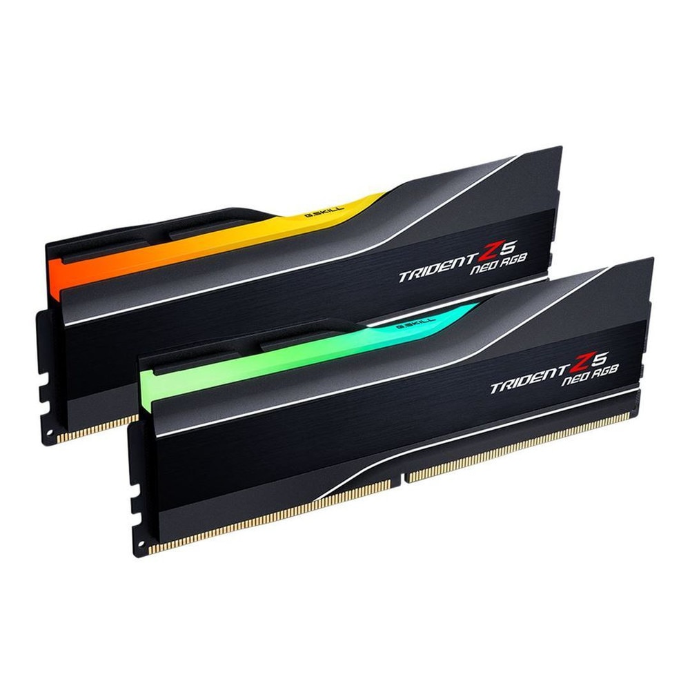 G.Skill Trident Z5 Neo RGB 64GB DDR5 RAM with sleek aluminum heatspreader and customizable RGB lighting