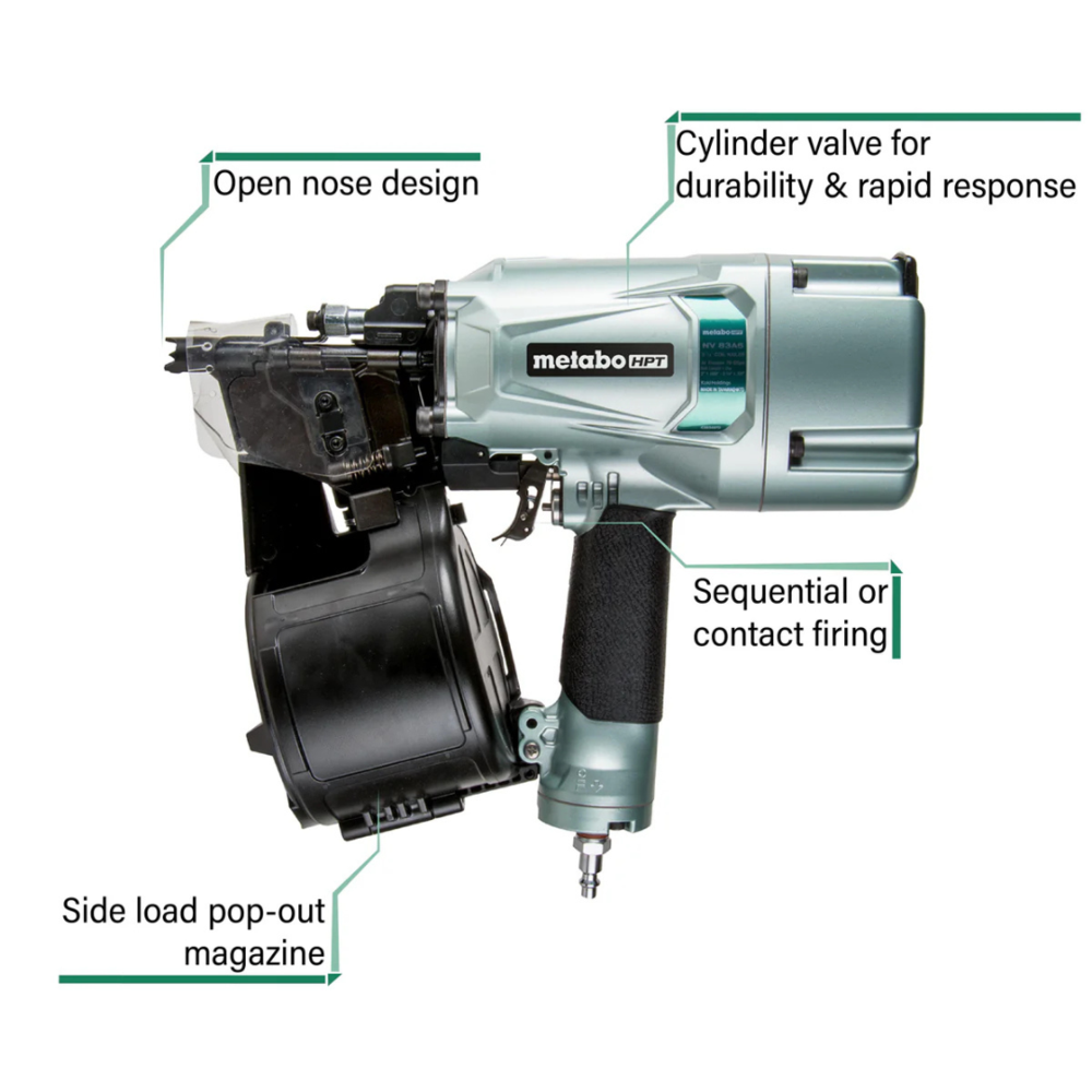 Metabo HPT Coil Framing Nailer - 15 Degree (NV83A5) | New 2