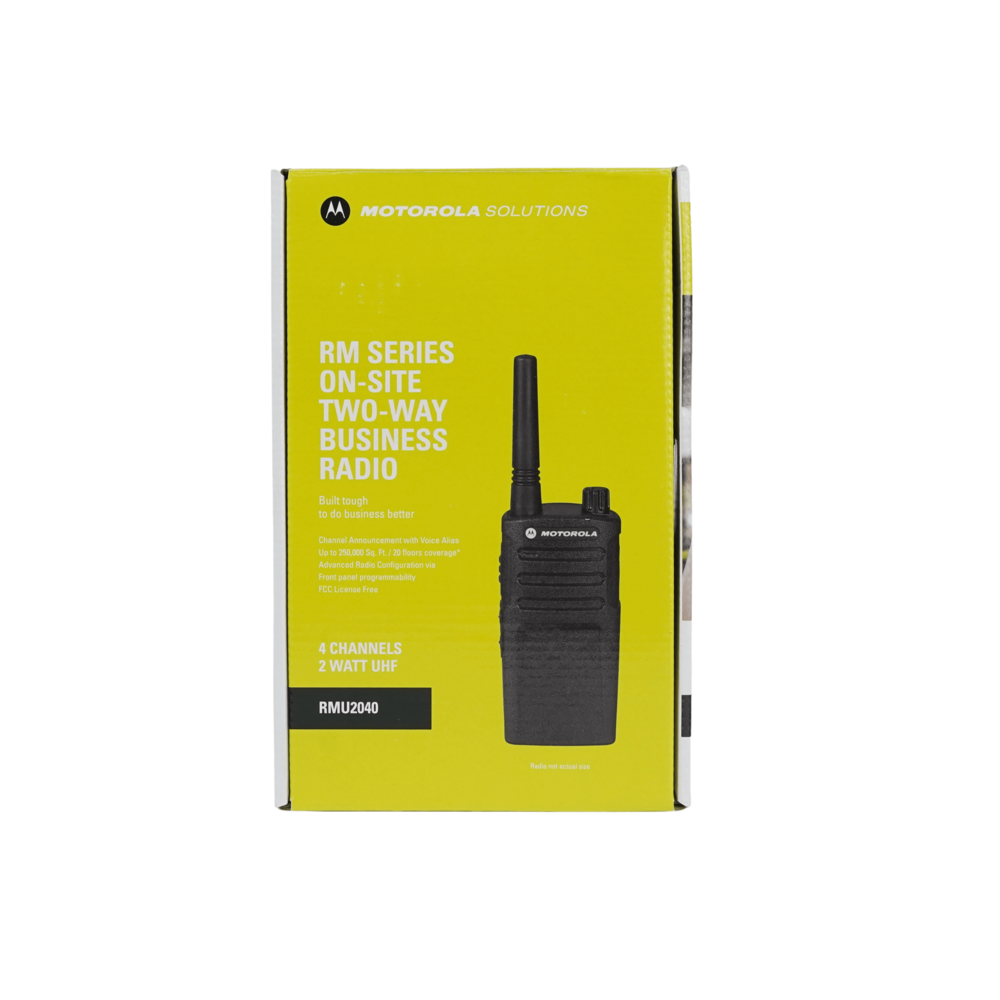 Motorola RMU2040 UHF 4 Channel 2 Watt Two-Way Radio (RMU2040BHLAA) New 12