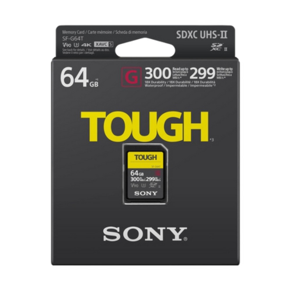Sony 64GB Tough SF-G Series UHS-II SDXC Memory Card (SF-G64T/T1) New 2