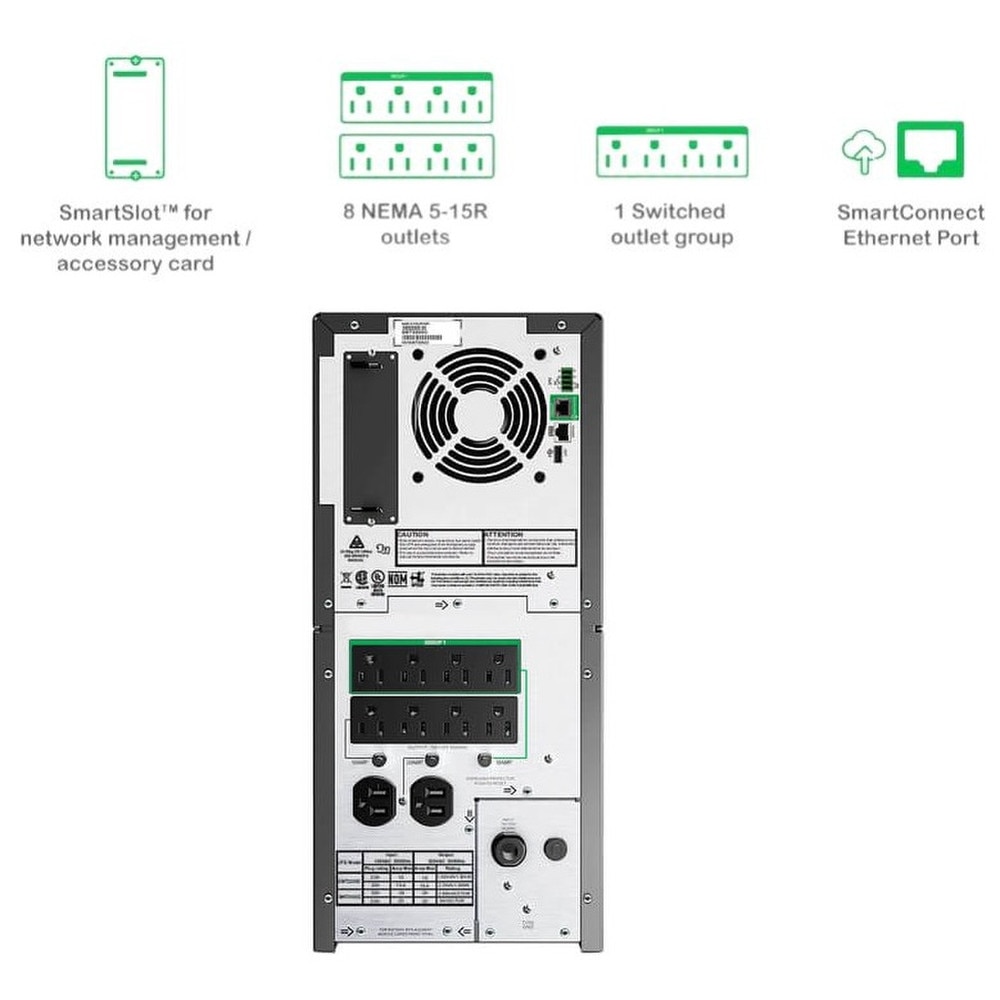 APC Smart-UPS Battery Backup & Surge Protector with SmartConnect (SMT2200C) New 5