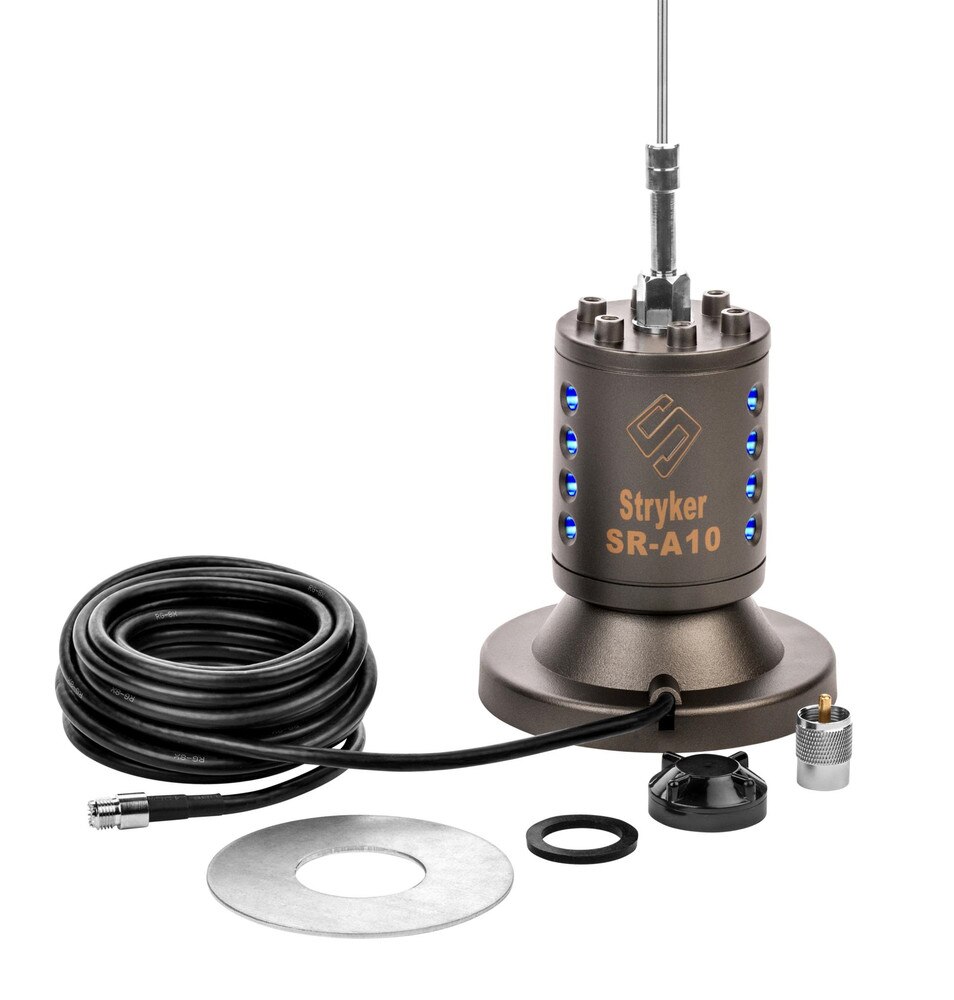 Stryker SR-A10 Magnetic Mount CB Antenna (SR-A10MM) - High-performance mobile CB antenna with magnetic mount for trucks and vehicles.