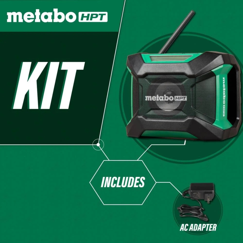 Metabo HPT 18V Multi Volt Cordless Bluetooth Radio (UR18DAQ4) | New 3