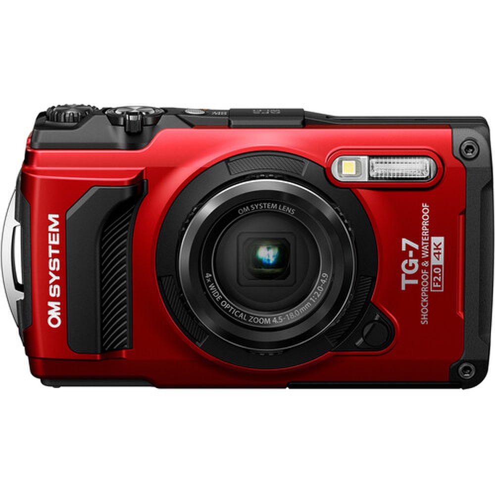 OM SYSTEM Tough TG-7 Digital Camera Red (V110030RU000) New 2