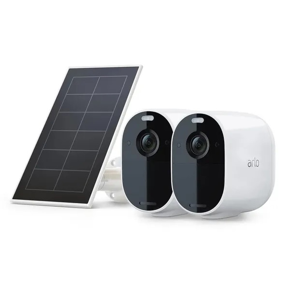 Arlo Essential Wireless Outdoor Spotlight Camera with Solar Panel VMK2230-100NAS - Front View